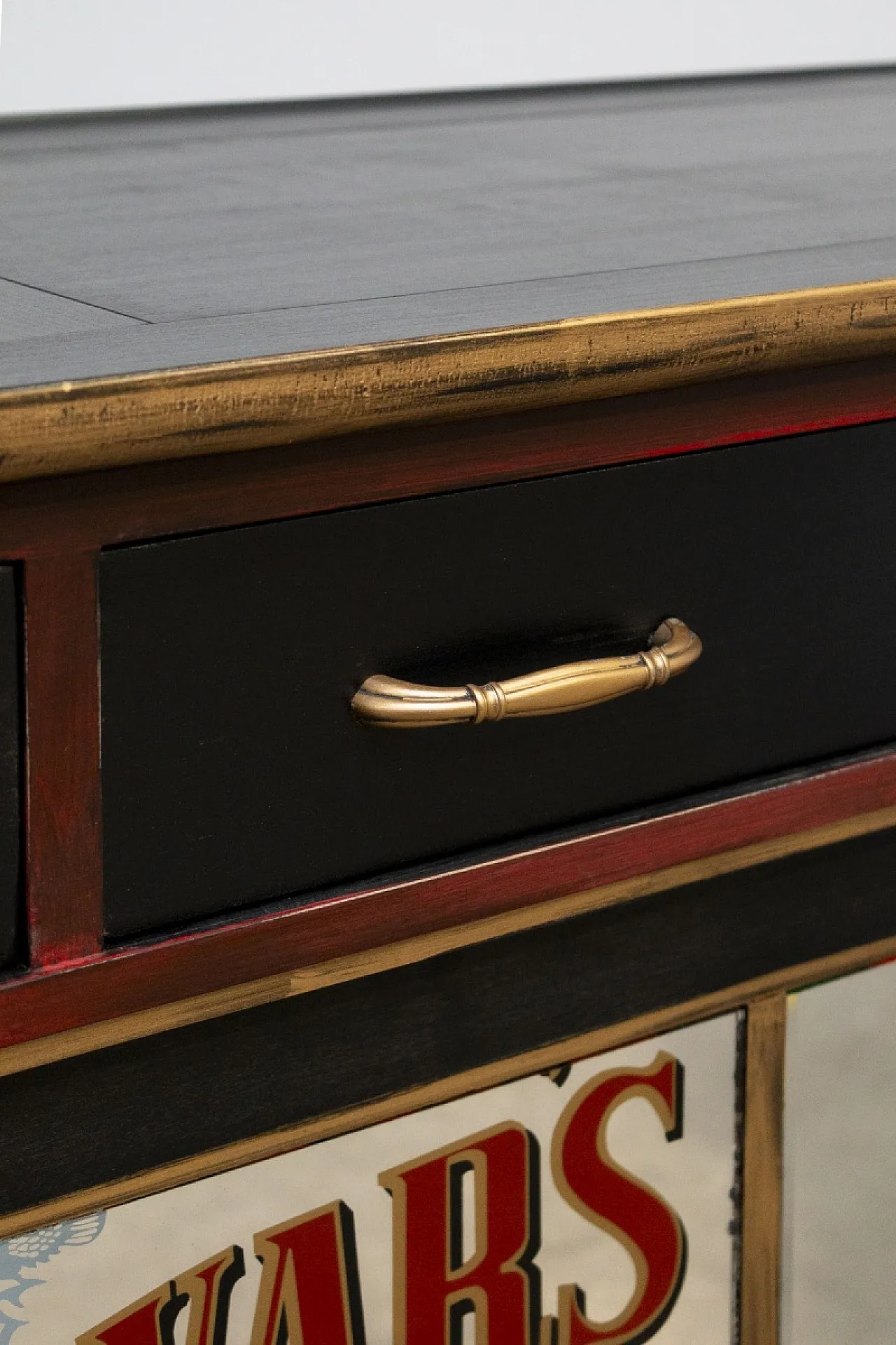 Mobile bar in legno di pero e teak, '900 11