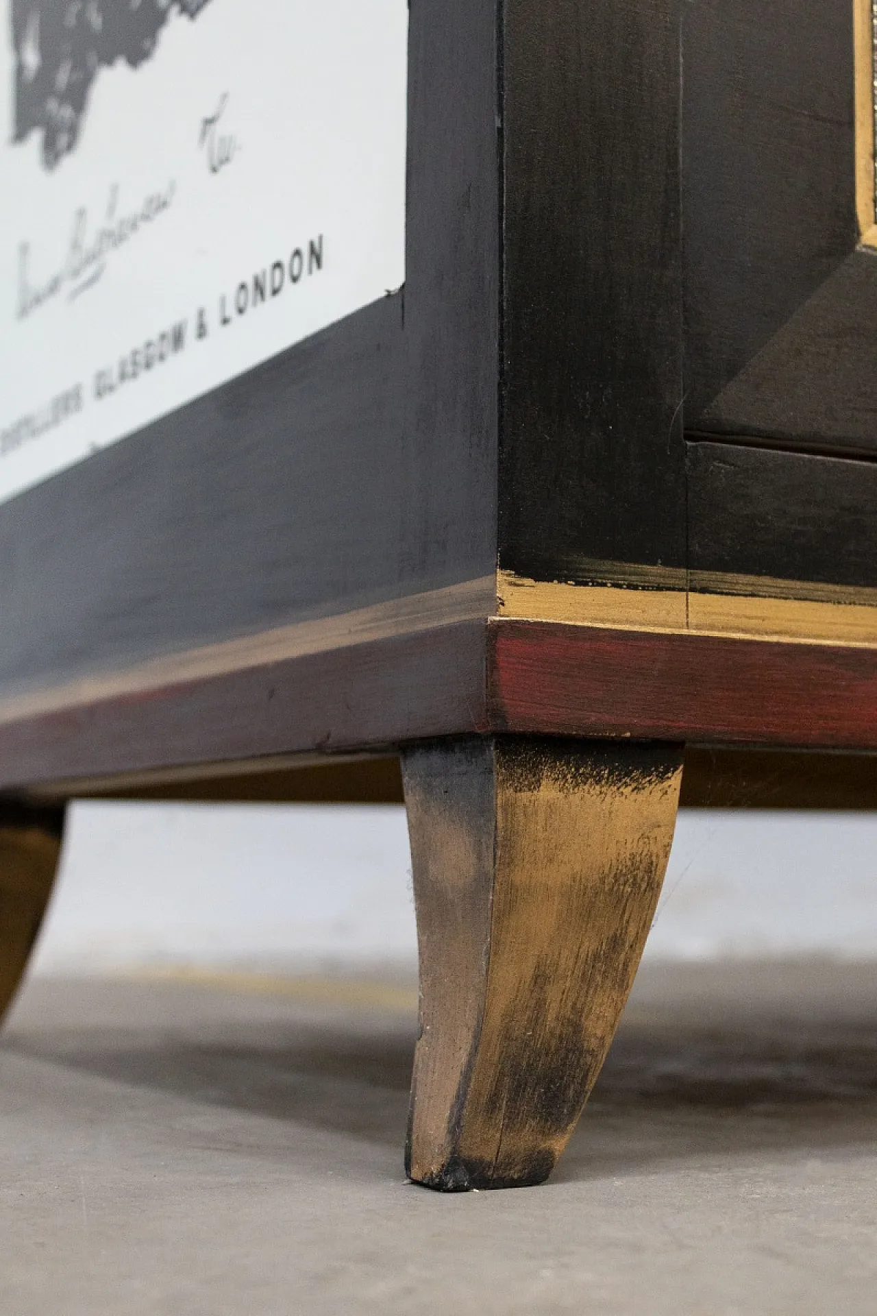 Mobile bar in legno di pero e teak, '900 15