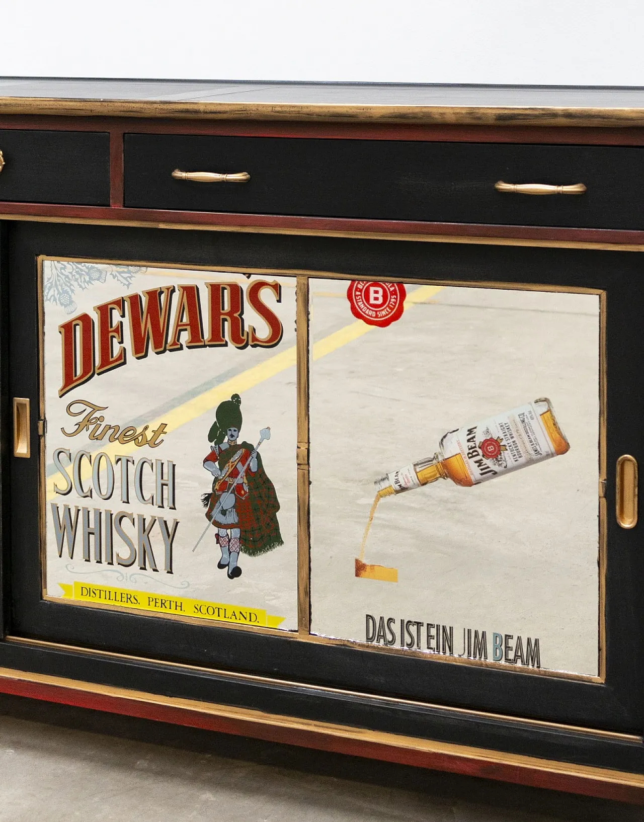 Mobile bar in legno di pero e teak, '900 16