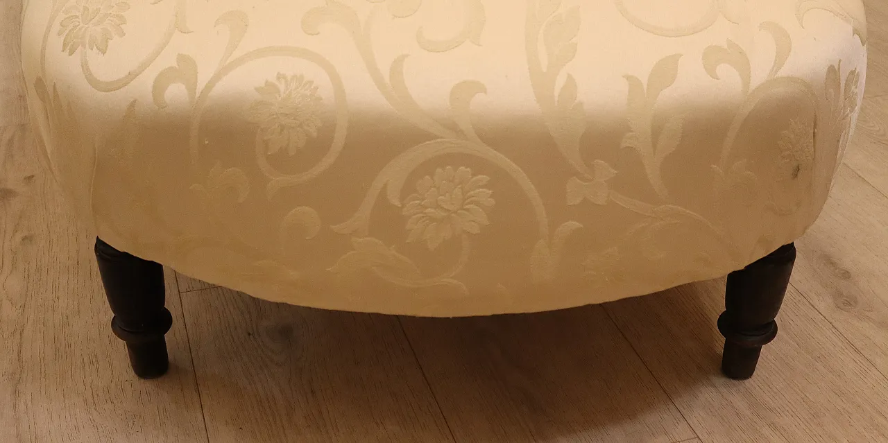 Napoleon III chair in damask fabric, 19th century 3