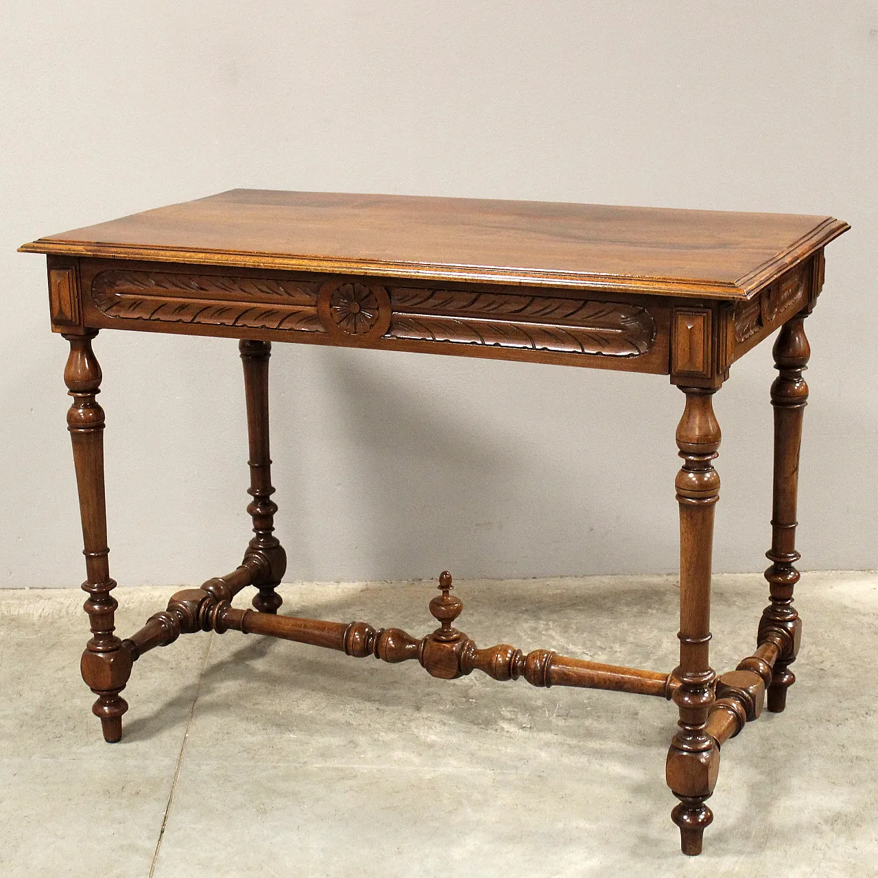 19th century walnut writing desk 1