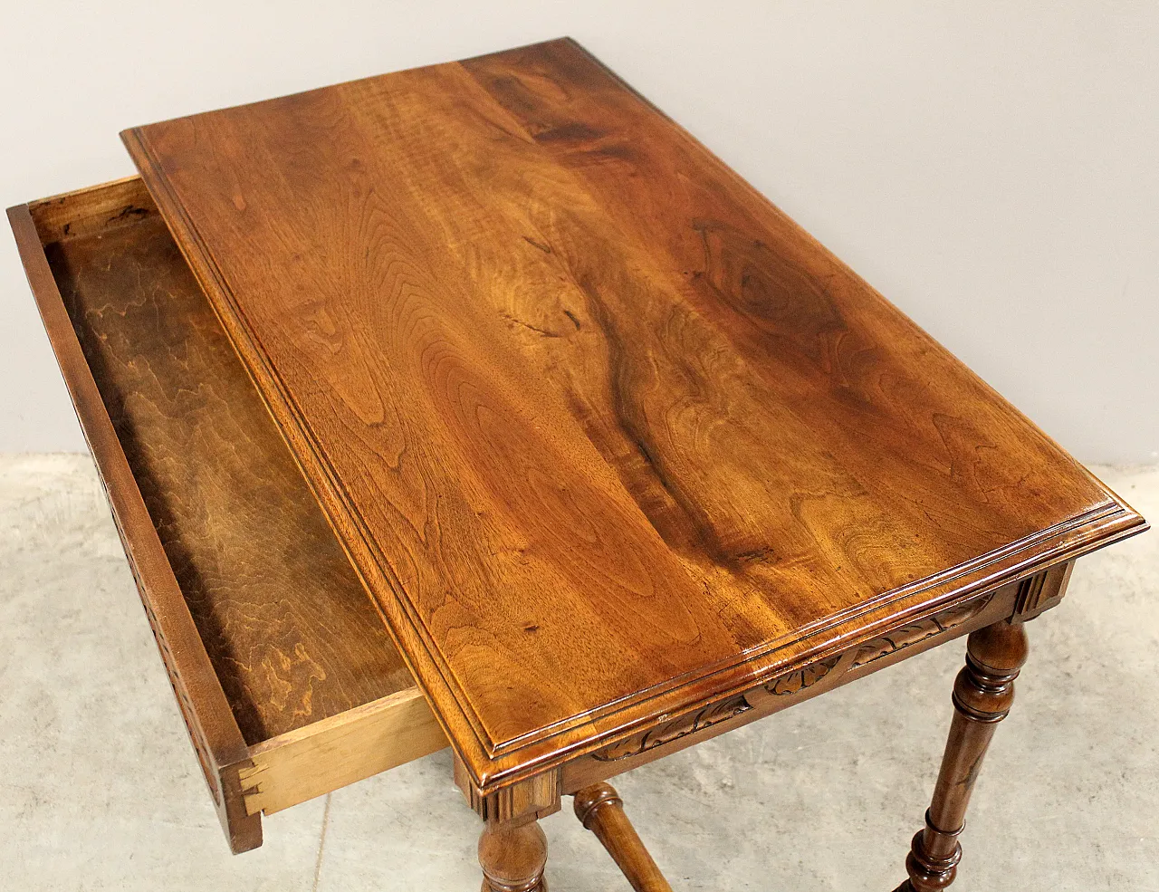 19th century walnut writing desk 13