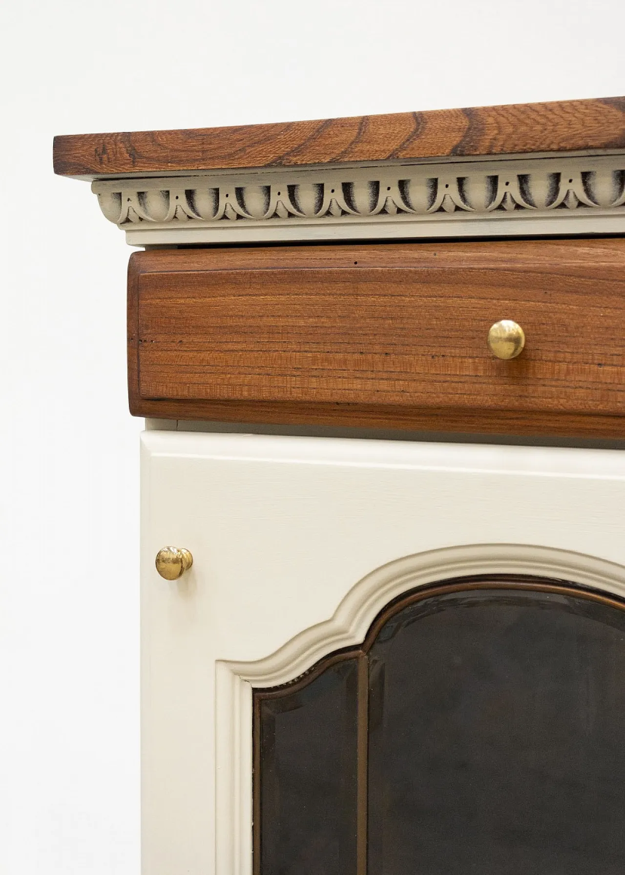 Mobiletto a vetrinetta in rovere massello, '900 8