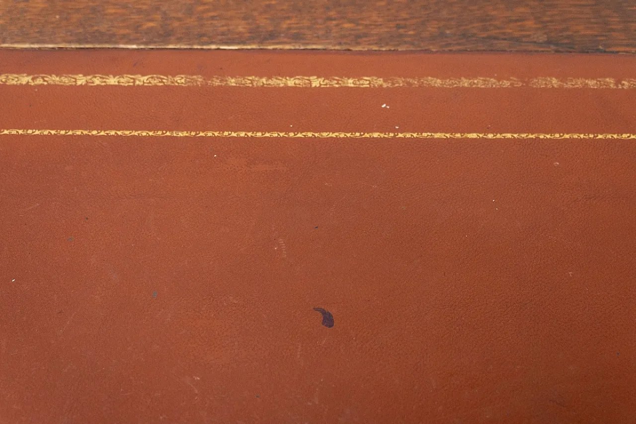 Scrivania ministeriale in legno di rovere massello, anni '20 19