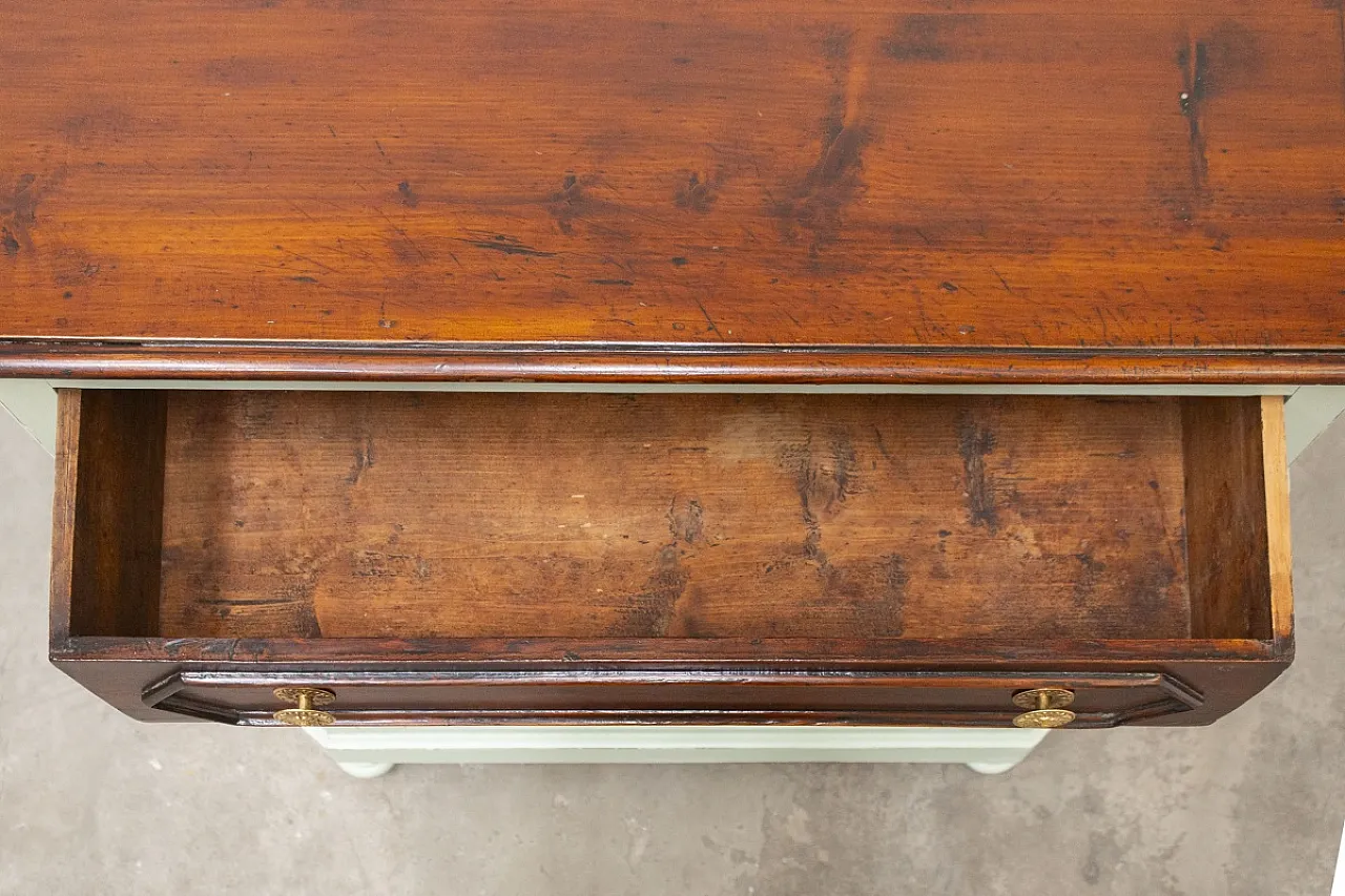 Firwood sideboard with two doors and a drawer, late 19th century 5