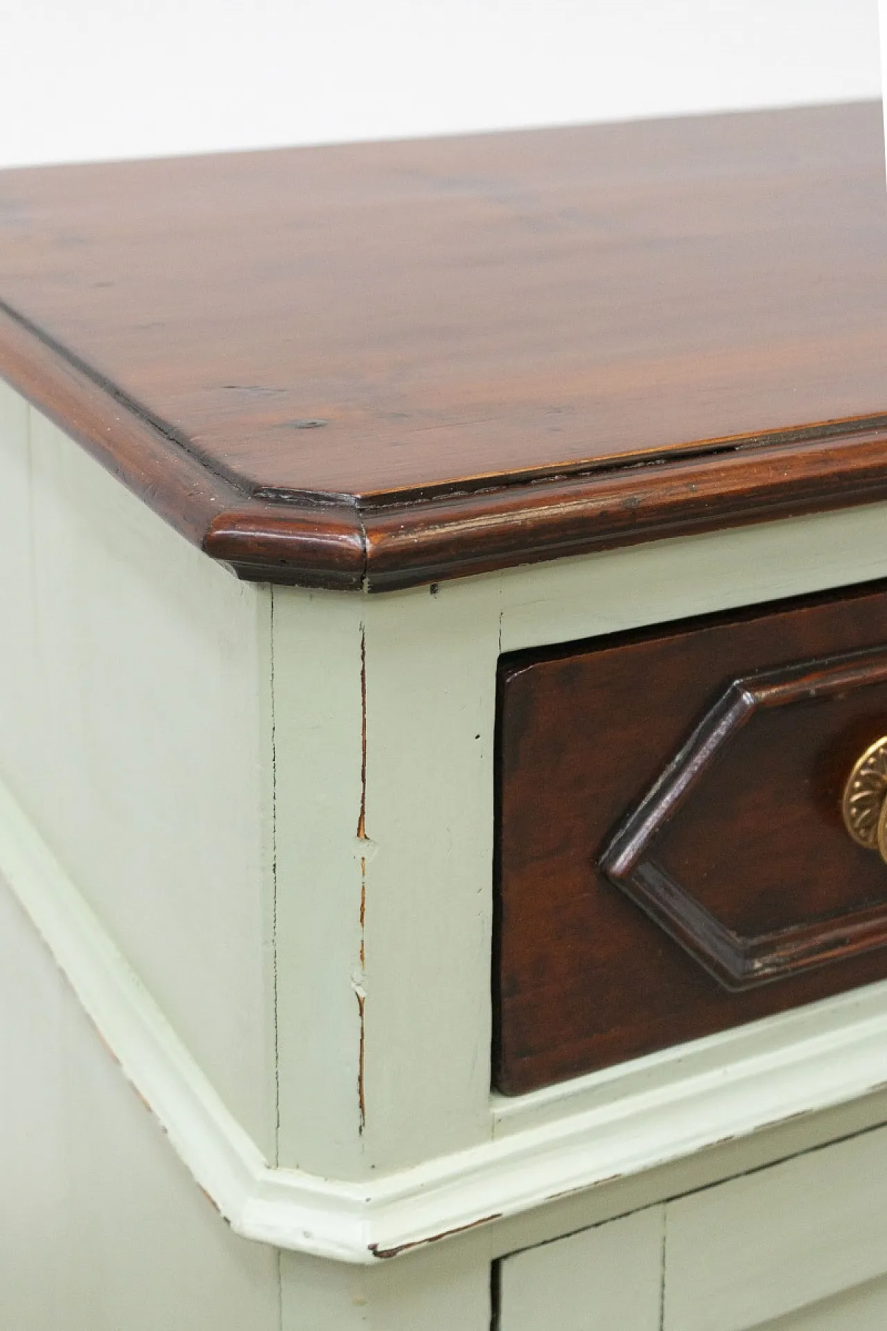 Firwood sideboard with two doors and a drawer, late 19th century 7