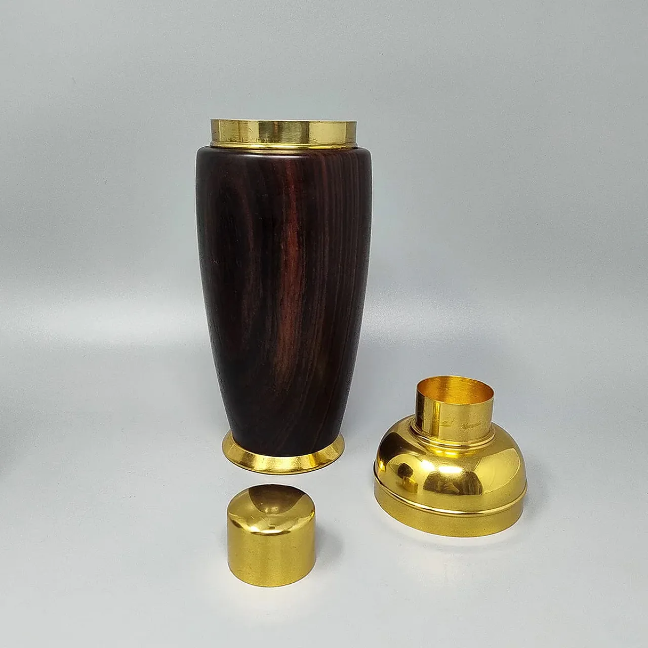 Shaker da cocktail con secchiello il ghiaccio di Aldo Tura, anni '70 4