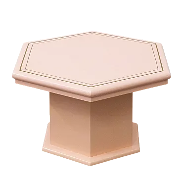 Tavolino rosa esagonale, '900
