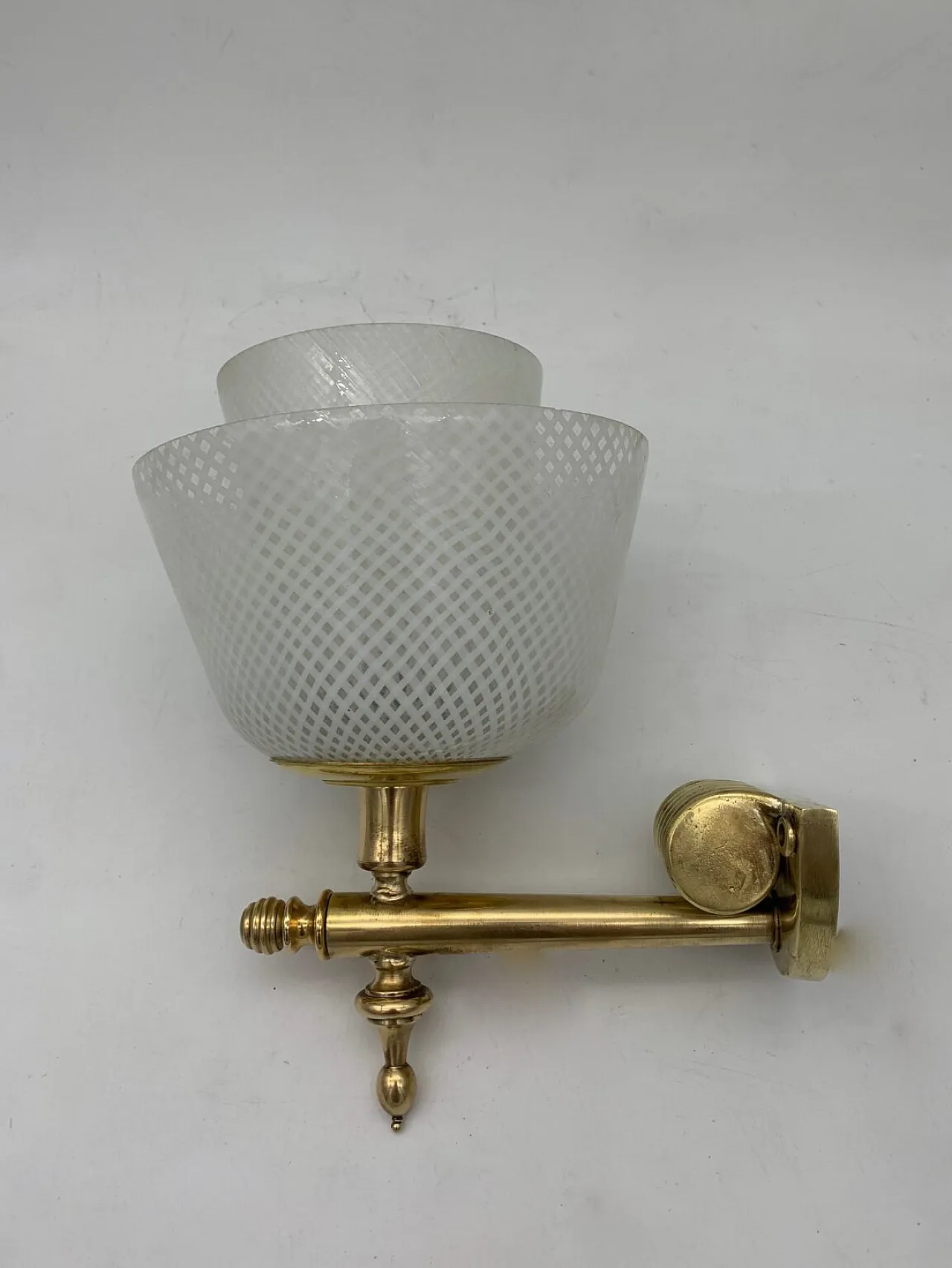 Single Murano glass wall light attributed to Venini, 1950s 2