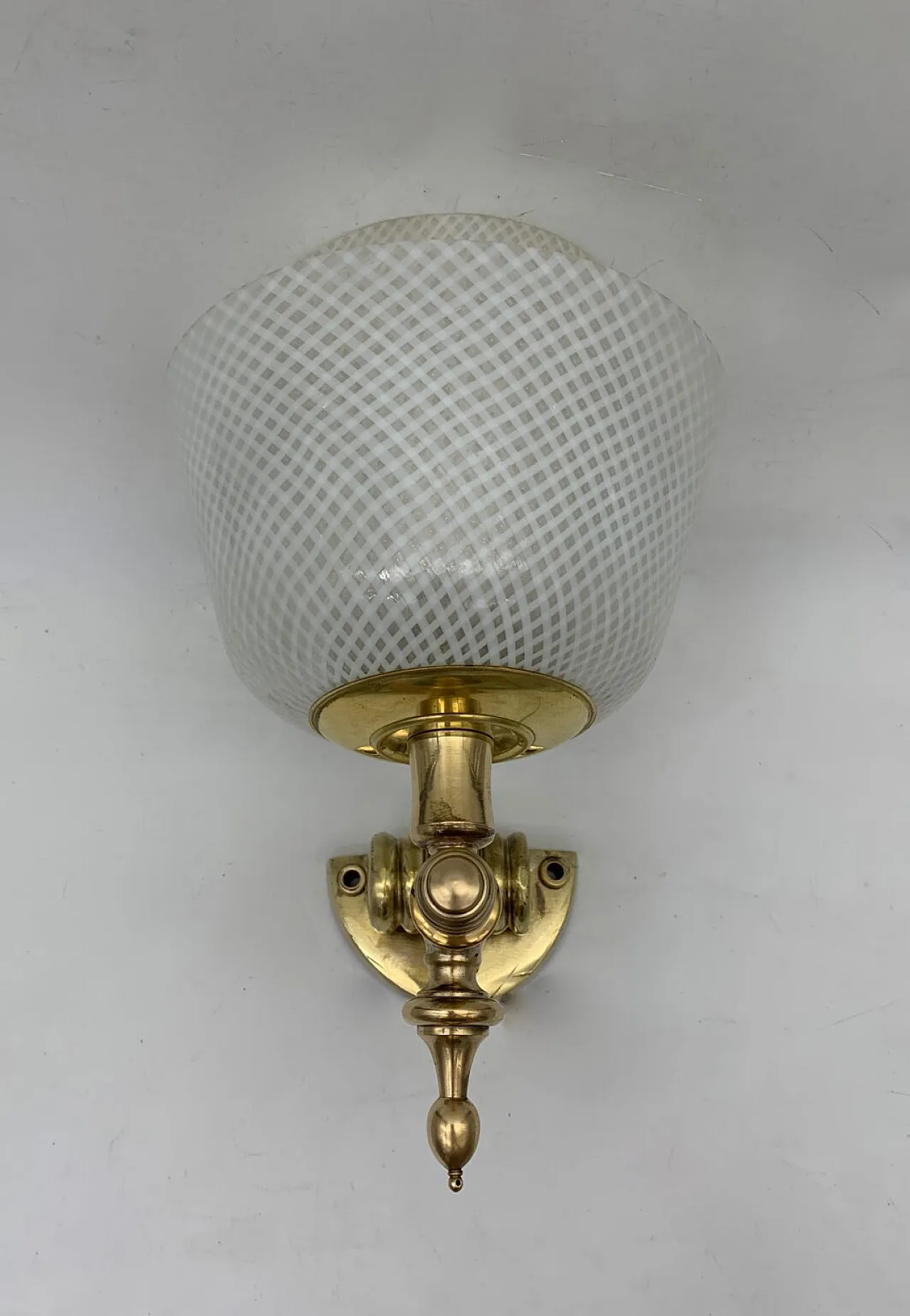 Single Murano glass wall light attributed to Venini, 1950s 4