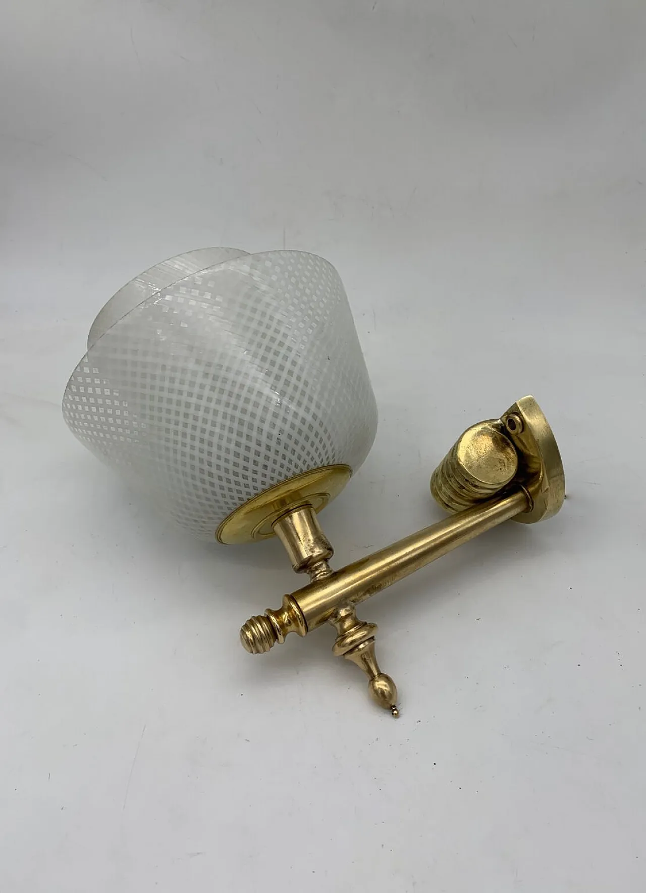 Single Murano glass wall light attributed to Venini, 1950s 5