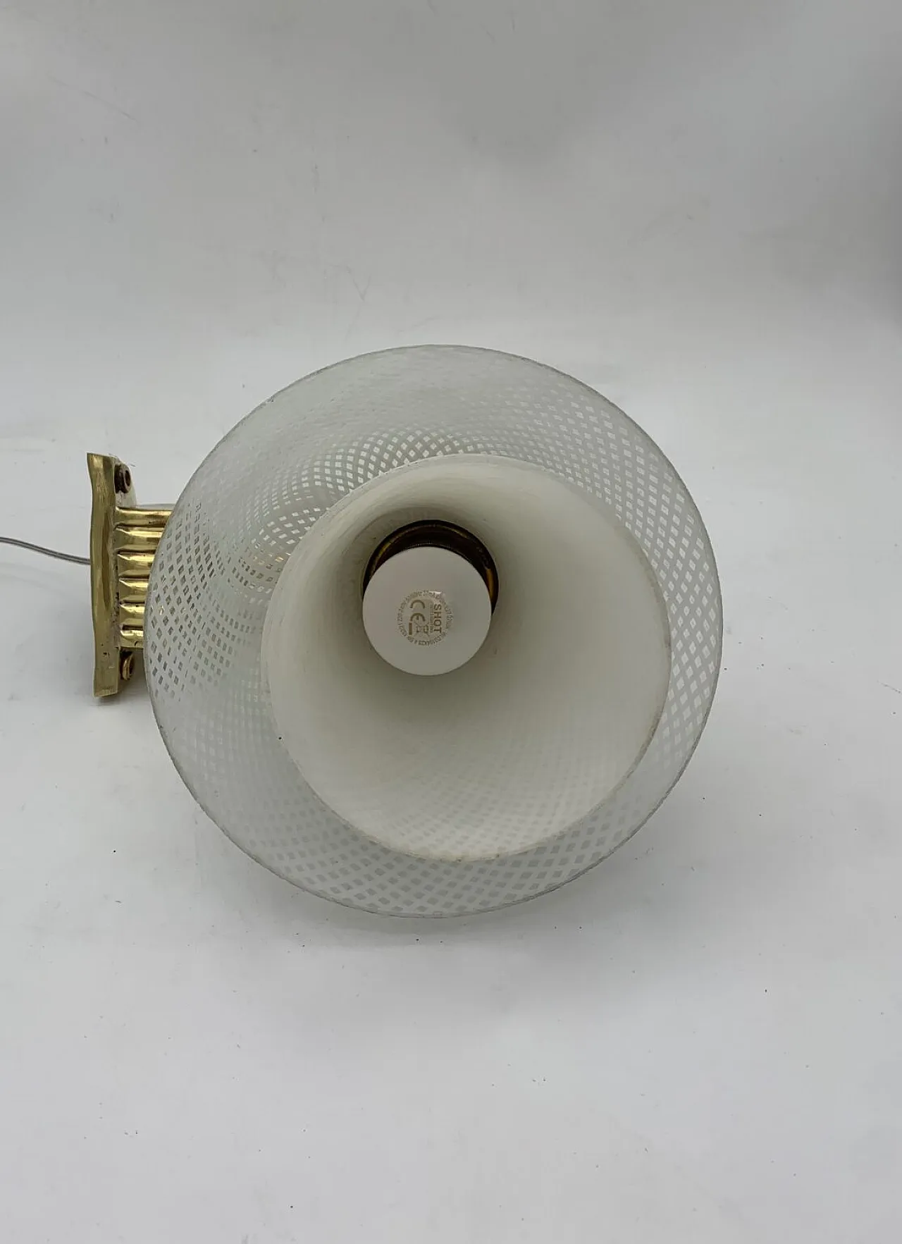 Single Murano glass wall light attributed to Venini, 1950s 6