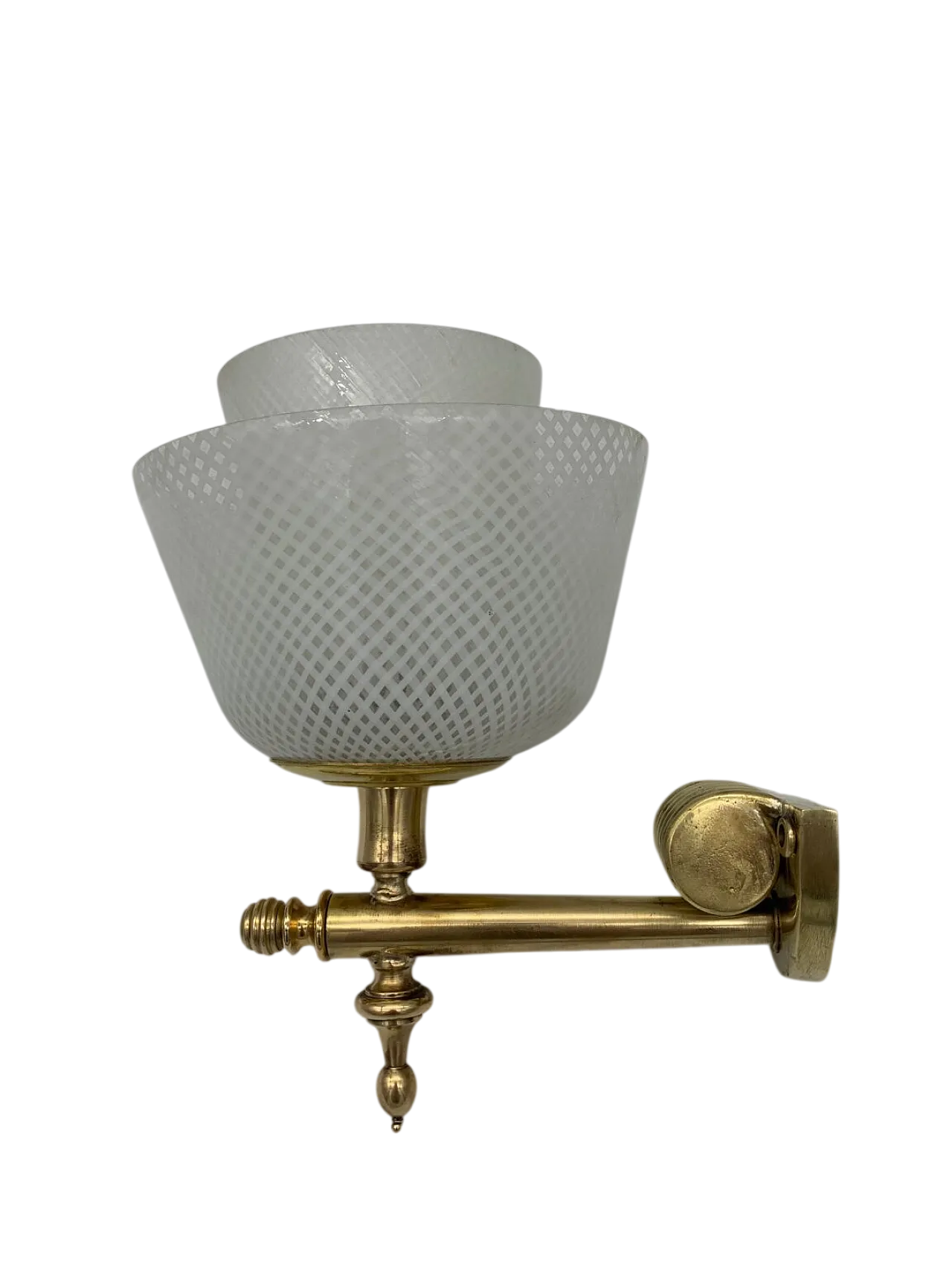 Single Murano glass wall light attributed to Venini, 1950s 7