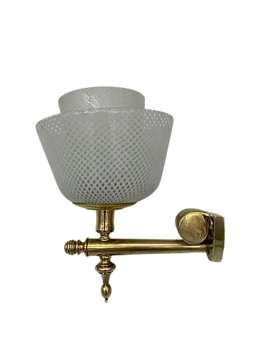 Single Murano glass wall light attributed to Venini, 1950s