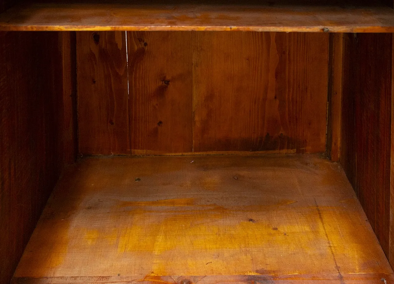 Mobiletto a due ante in legno di abete e noce, anni '60 5
