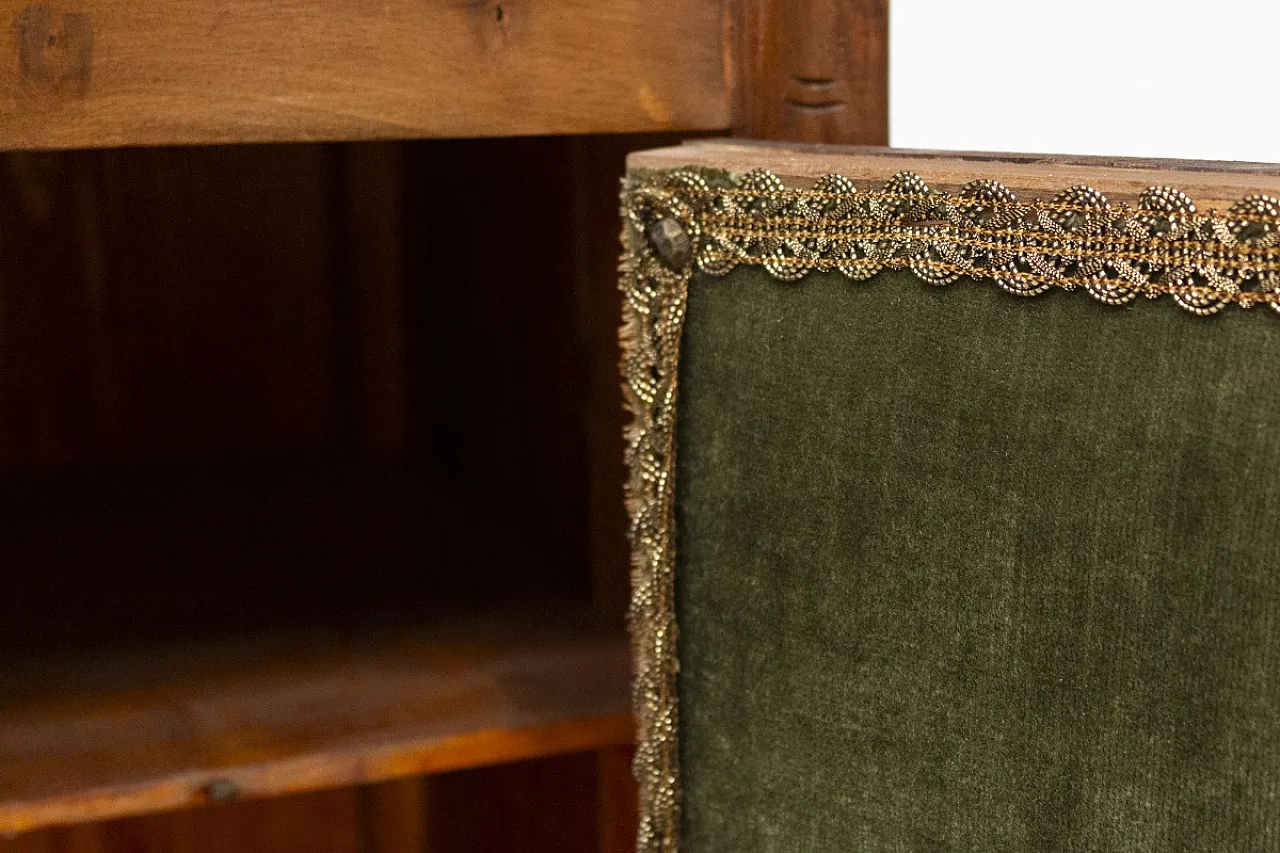 Mobiletto a due ante in legno di abete e noce, anni '60 6