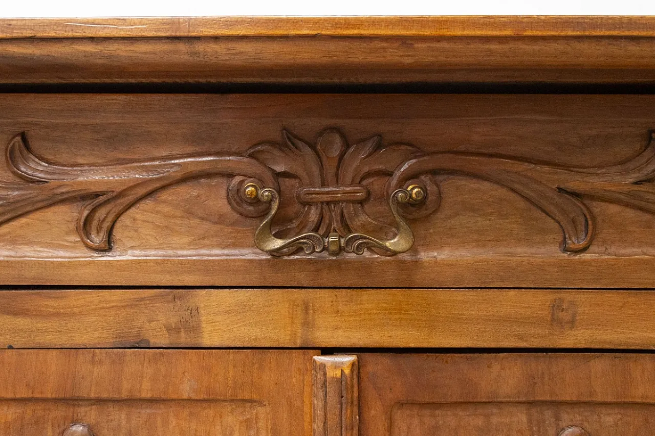 Mobiletto a due ante in legno di abete e noce, anni '60 9