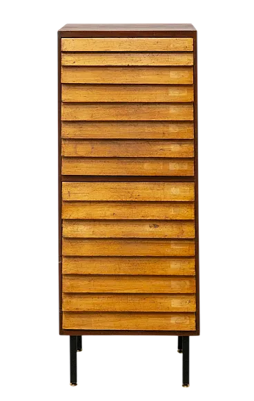 Cassetteria in legno di Merceria Cucirini Tre Stelle, anni '70