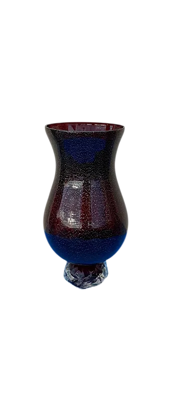 Sculptural Murano glass vase by Barovier & Toso, 1950s