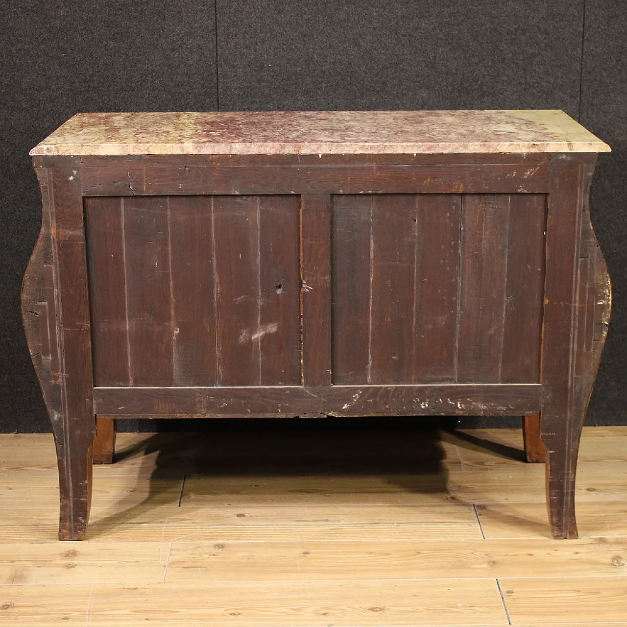 Cassettone francese intarsiato in stile Luigi XV, '900 10