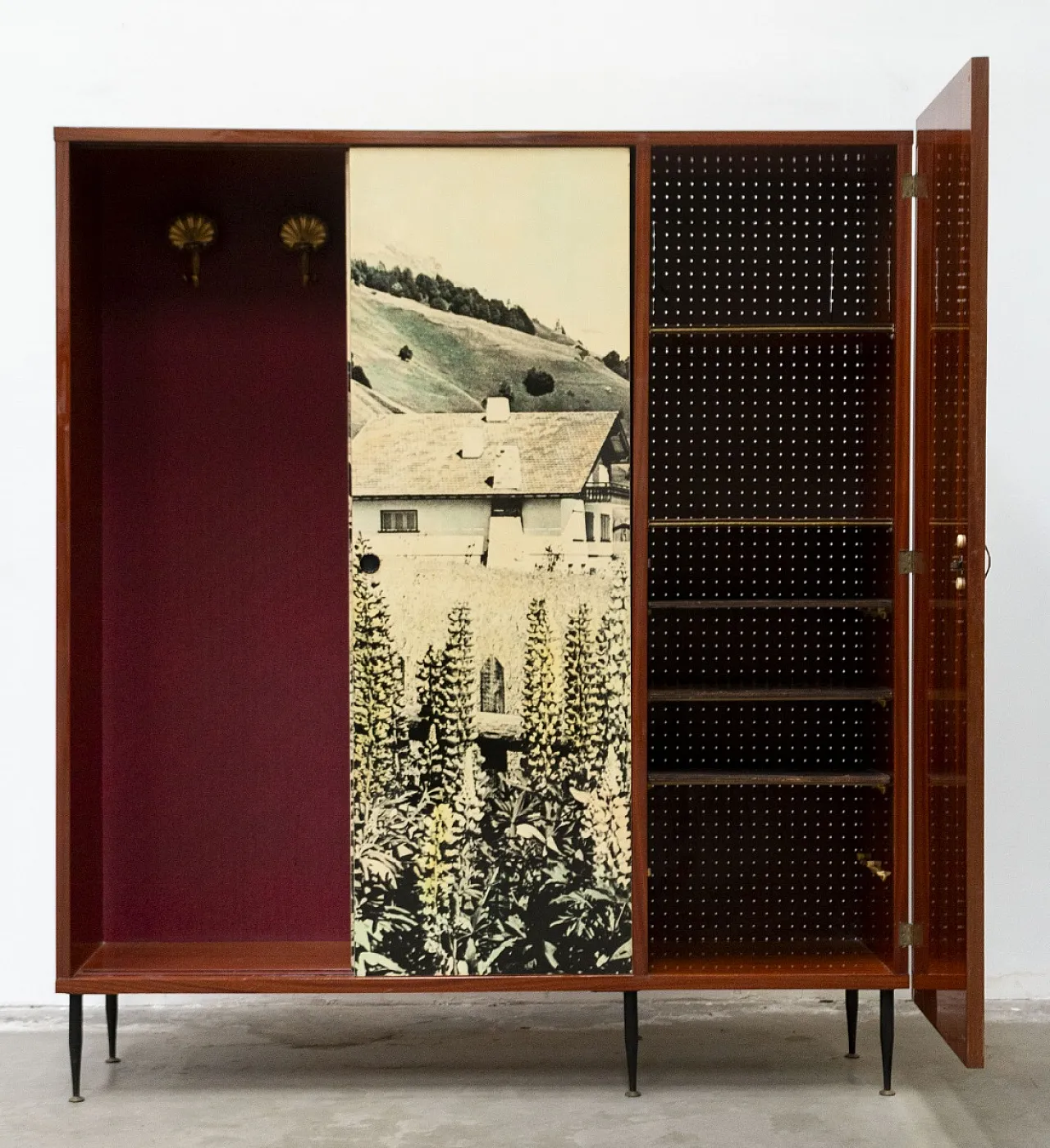 Appendiabiti con ante scorrevoli, anni '60 3