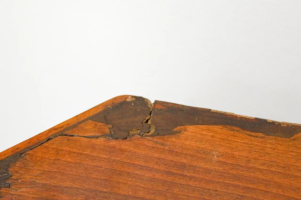 Walnut wood cabinet with display case, 20th century 15