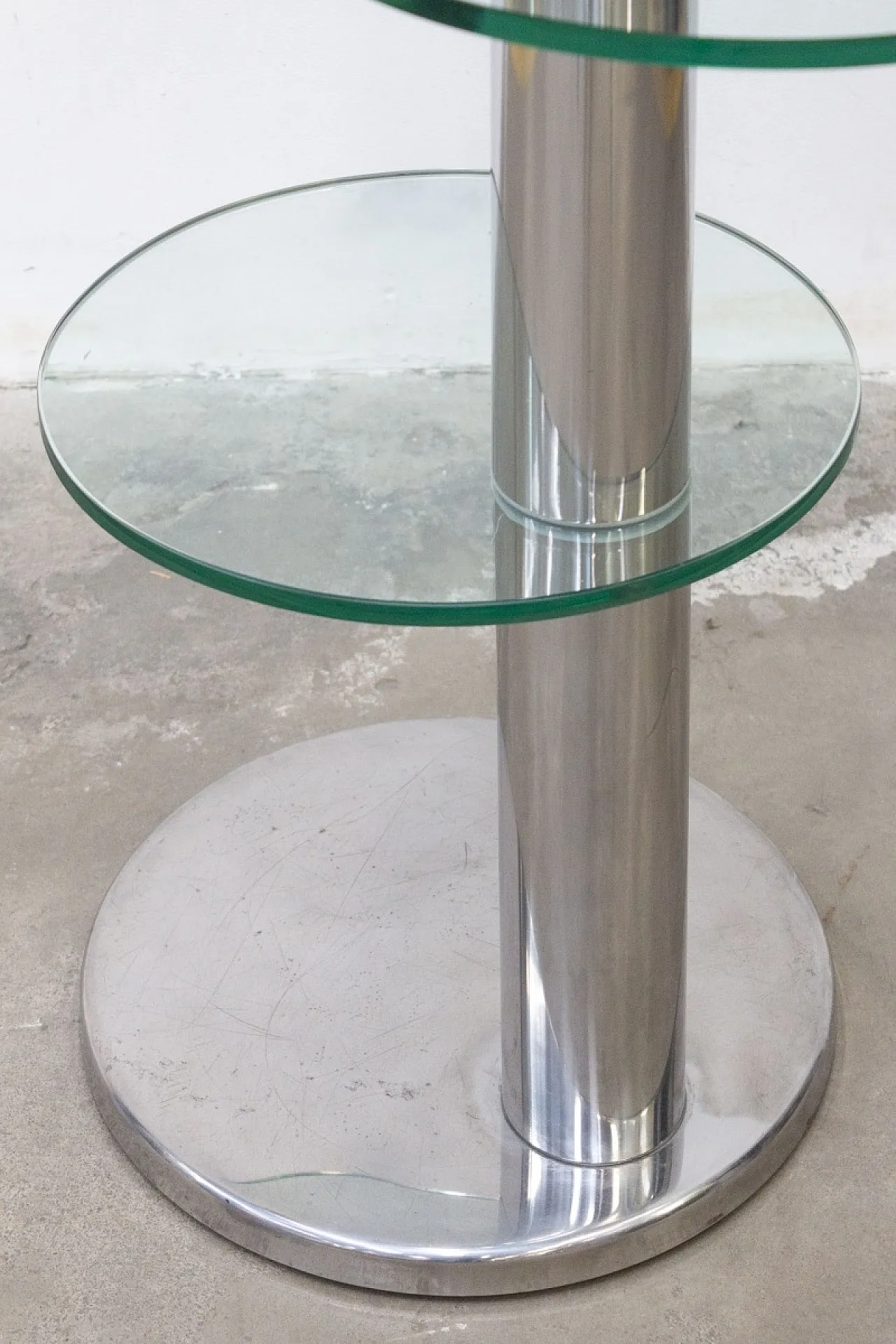 Mobile espositore in vetro e acciaio, anni '70 5