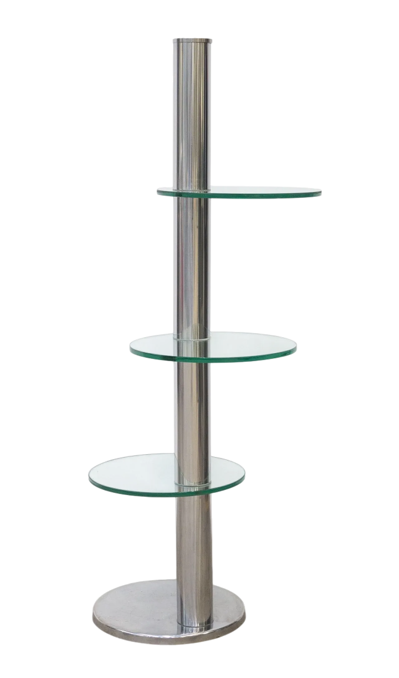 Mobile espositore in vetro e acciaio, anni '70 11