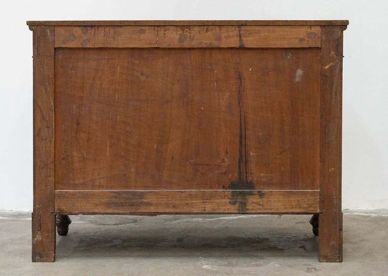 Cassettone Carlo X in noce massello, primo '800 11