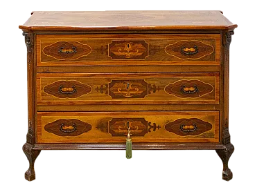 Comò in diversi legni, '800