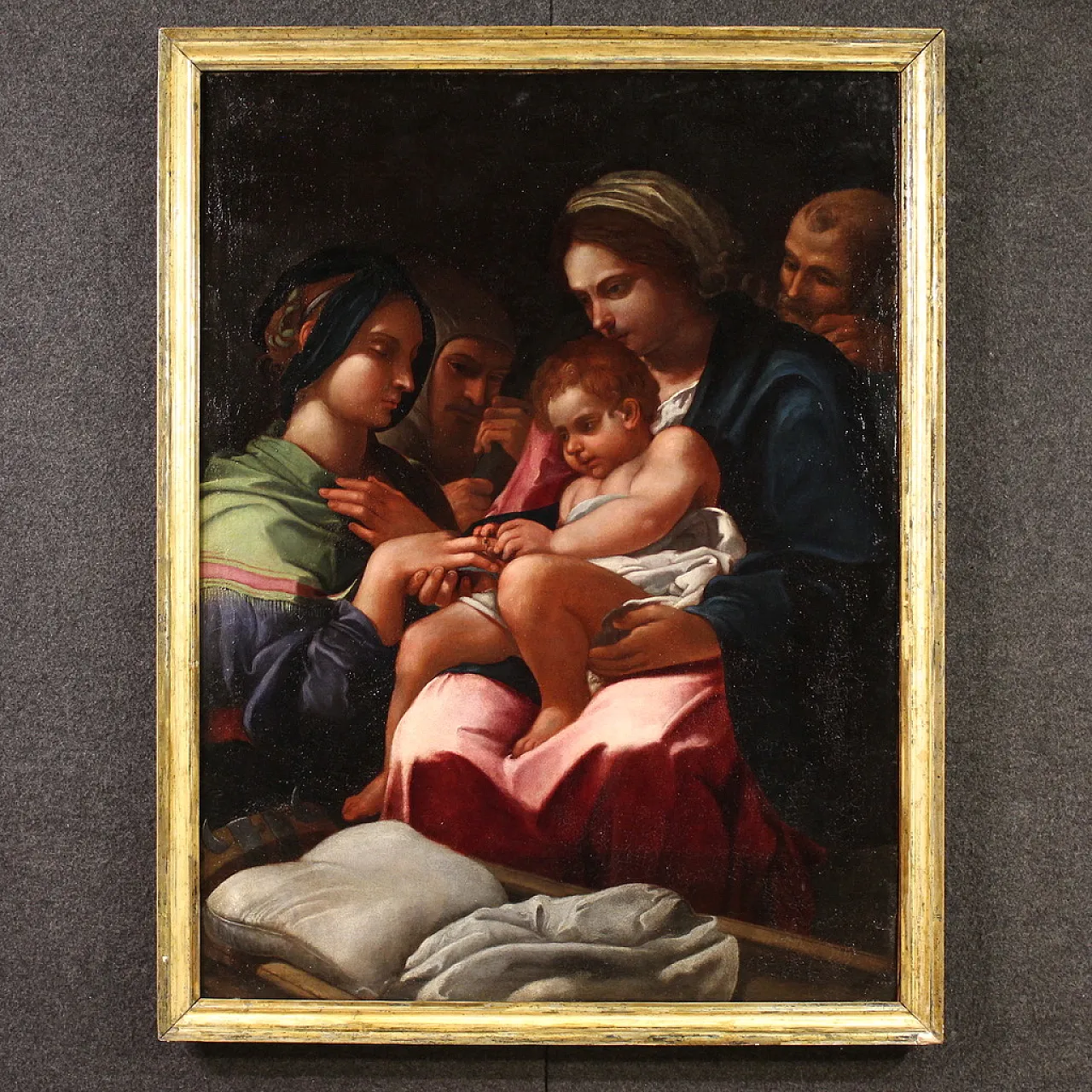 Italian painting, mystical marriage, 17th century 1