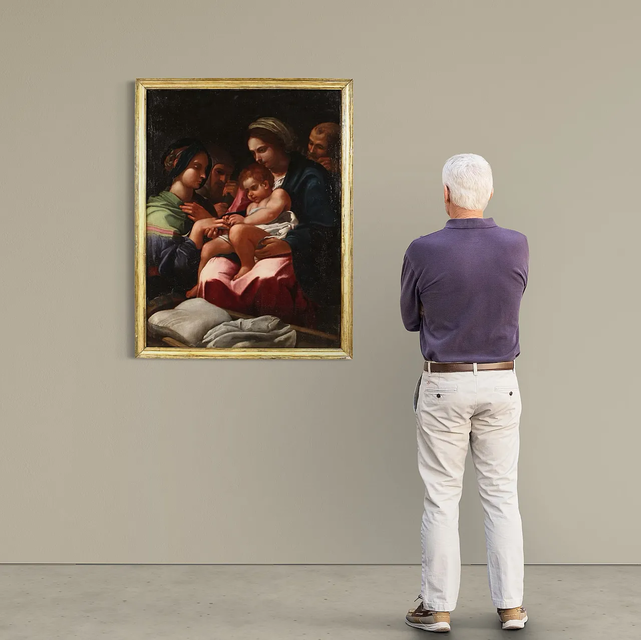 Italian painting, mystical marriage, 17th century 3