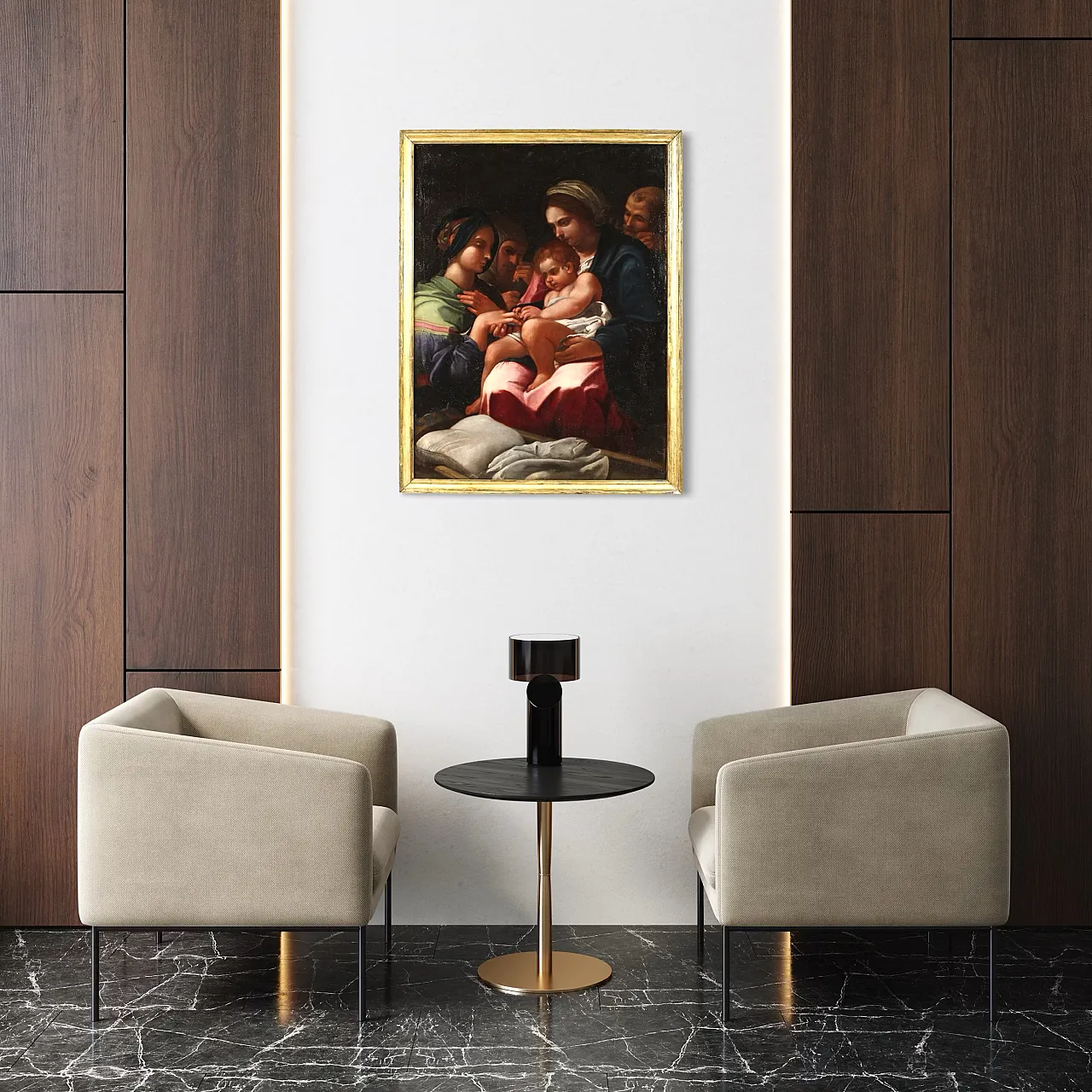 Italian painting, mystical marriage, 17th century 5