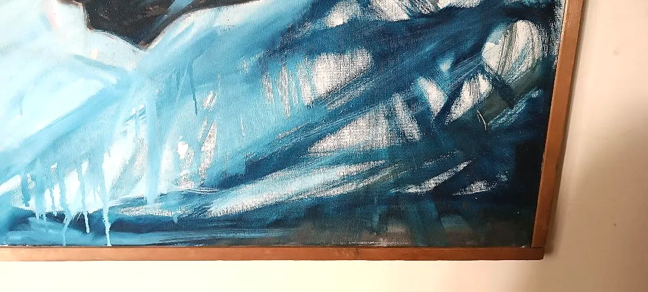 Jack Friling, dipinto astratto olio su tela, anni '80 7