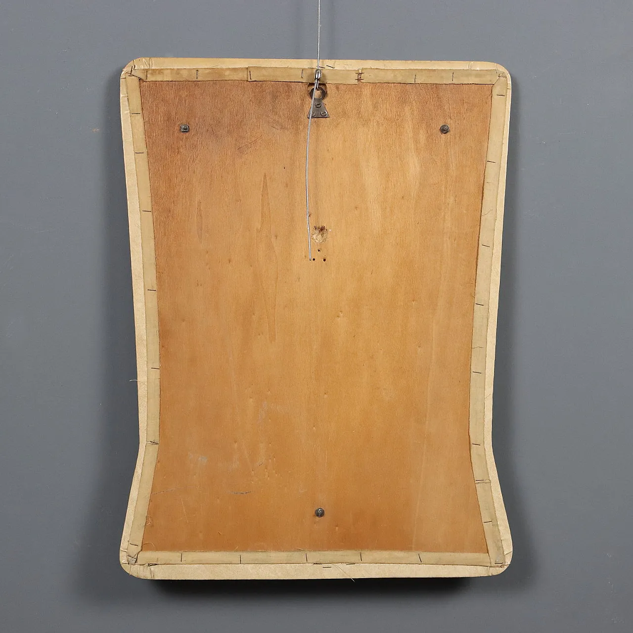 Specchio con cornice in skai nei toni crema, '900 10