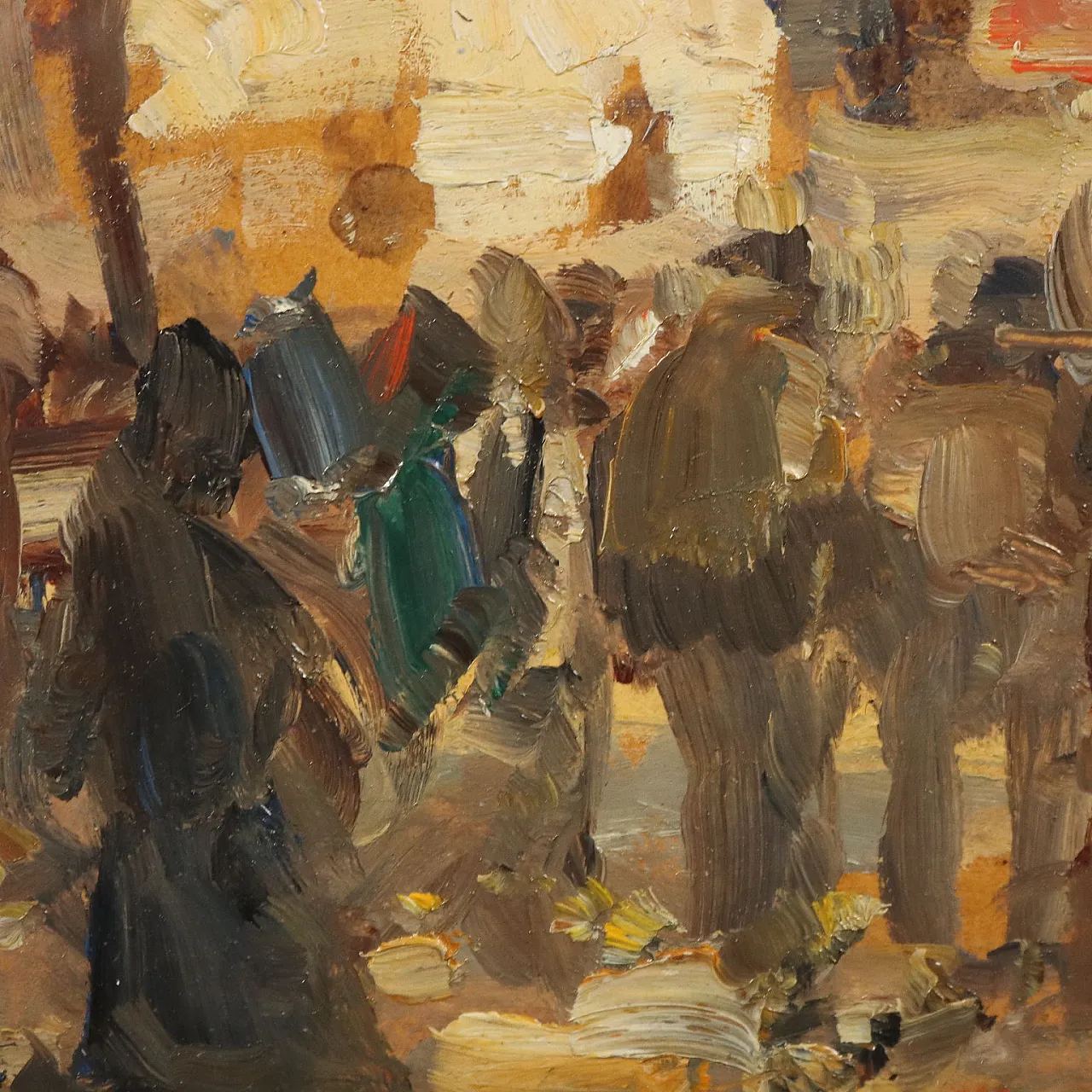 Vittore Antonio Cargnel, oil on cardboard with frame, 20th century 5