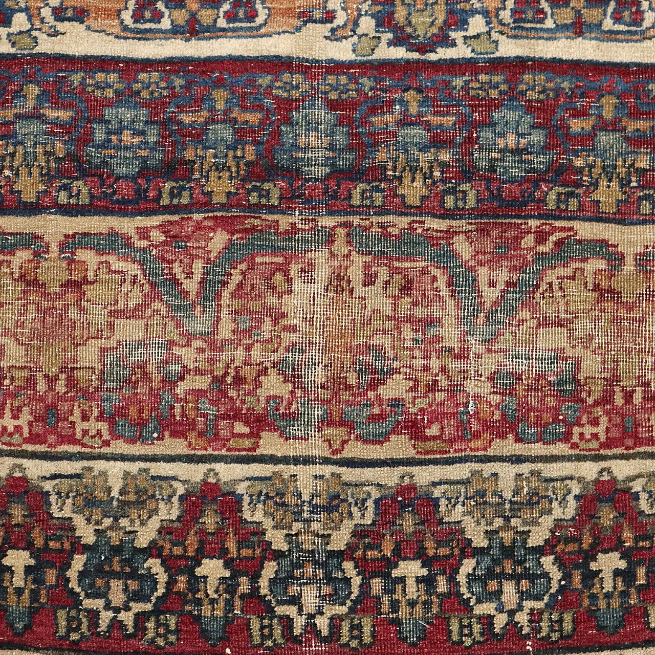 Kerman Laver cotton and wool rug, extrafine knot, 20th century 7