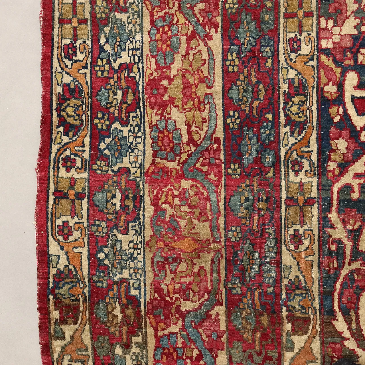 Kerman Laver cotton and wool rug, extrafine knot, 20th century 8