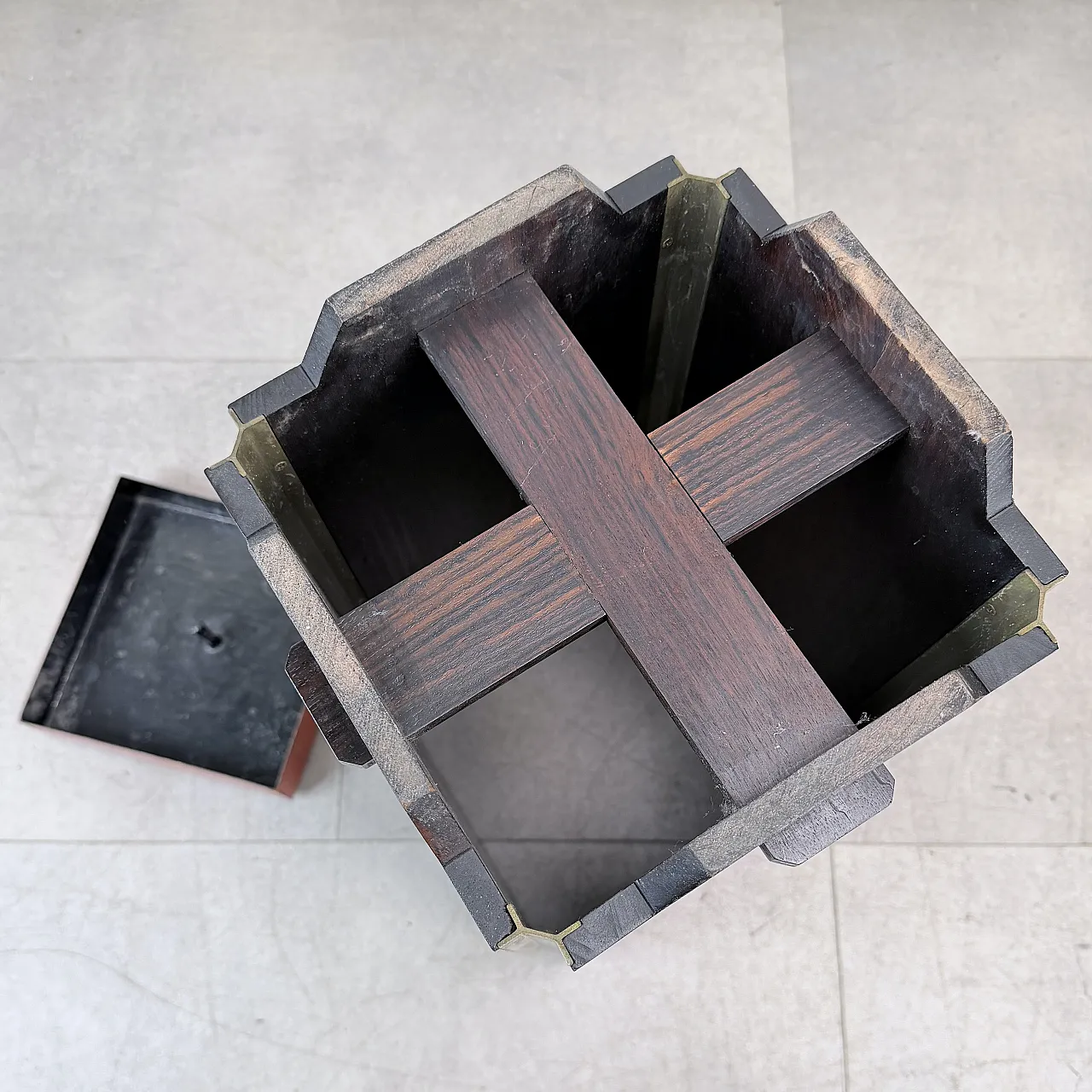 Wooden umbrella stand by Ico Parisi for Stildomus Selezione, 1960 7