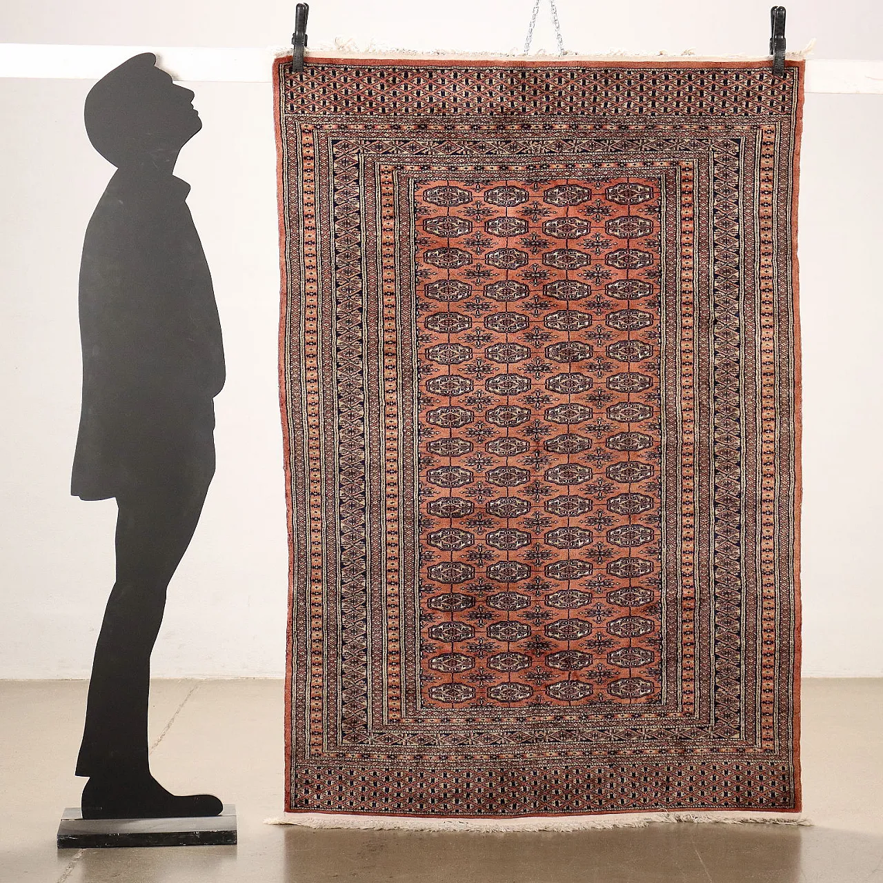 Tappeto Bukhara a nodo fine in cotone e lana 2