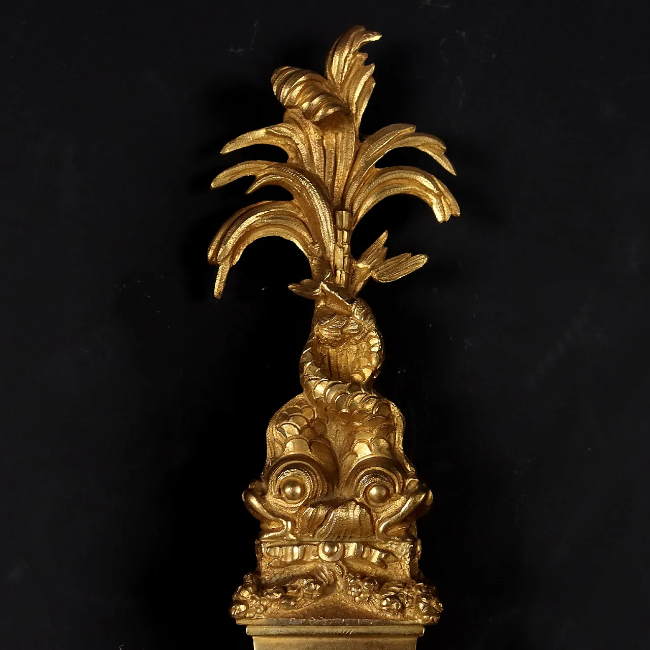 Pair of Neoclassical style gilded bronze wall lights 5