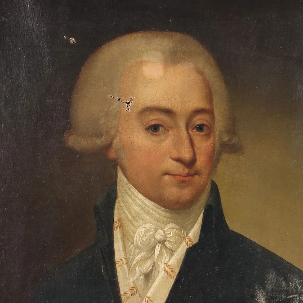 Painting Male Portrait, oil on canvas, 19th century 3