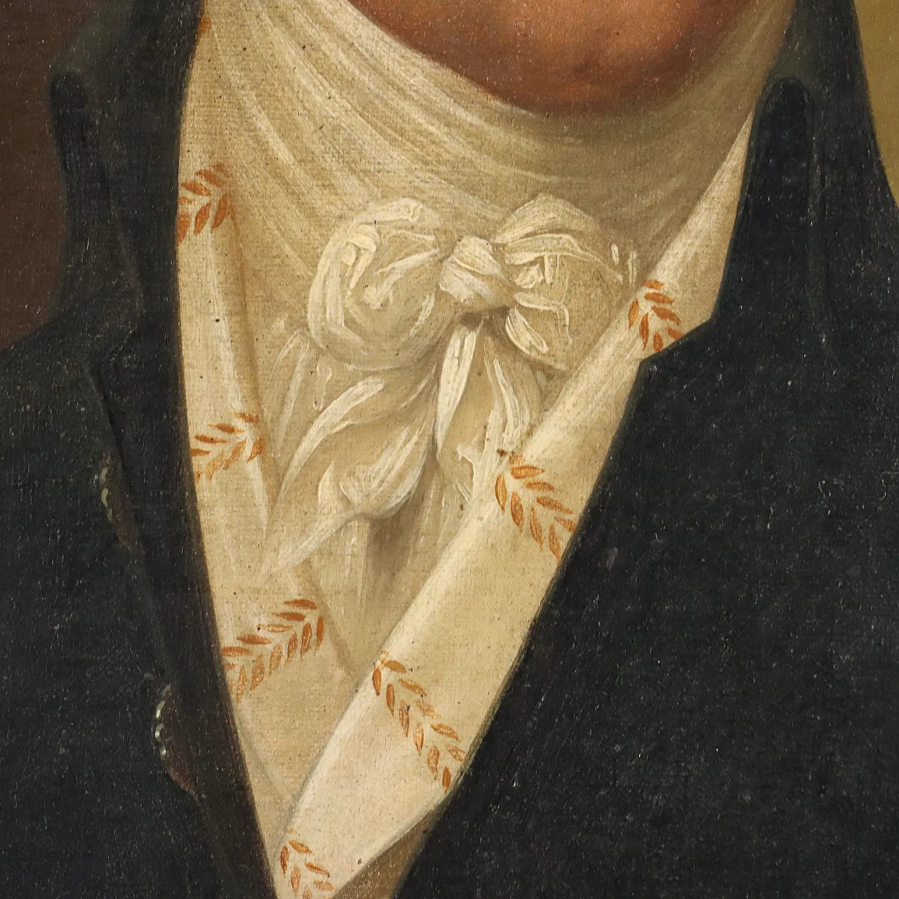 Painting Male Portrait, oil on canvas, 19th century 4