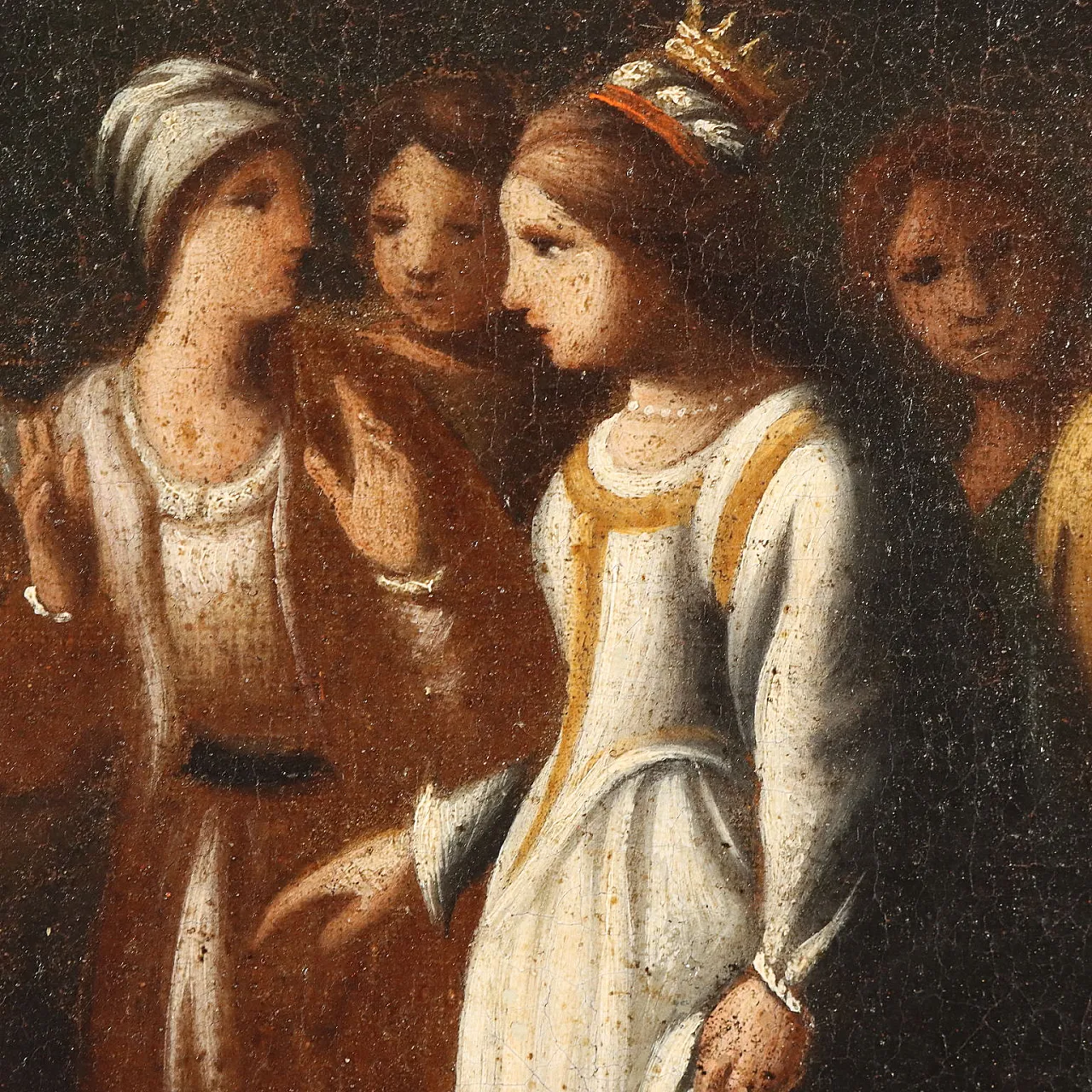 Biblical scene, oil painting on canvas, 19th century 4