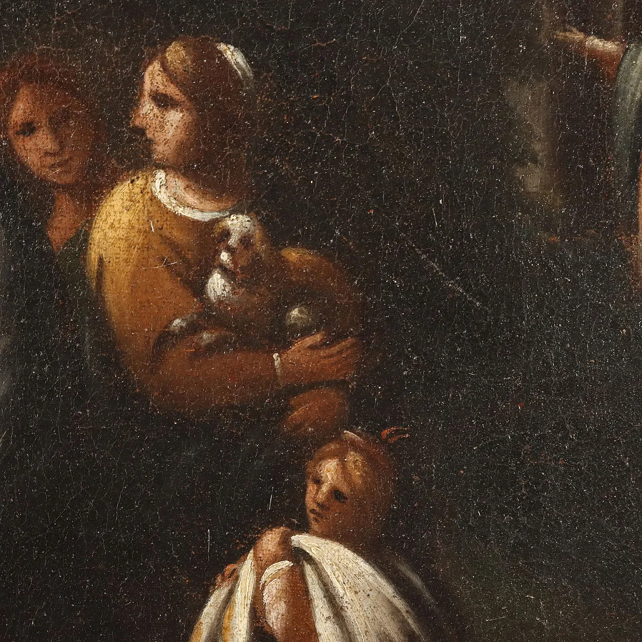 Biblical scene, oil painting on canvas, 19th century 6