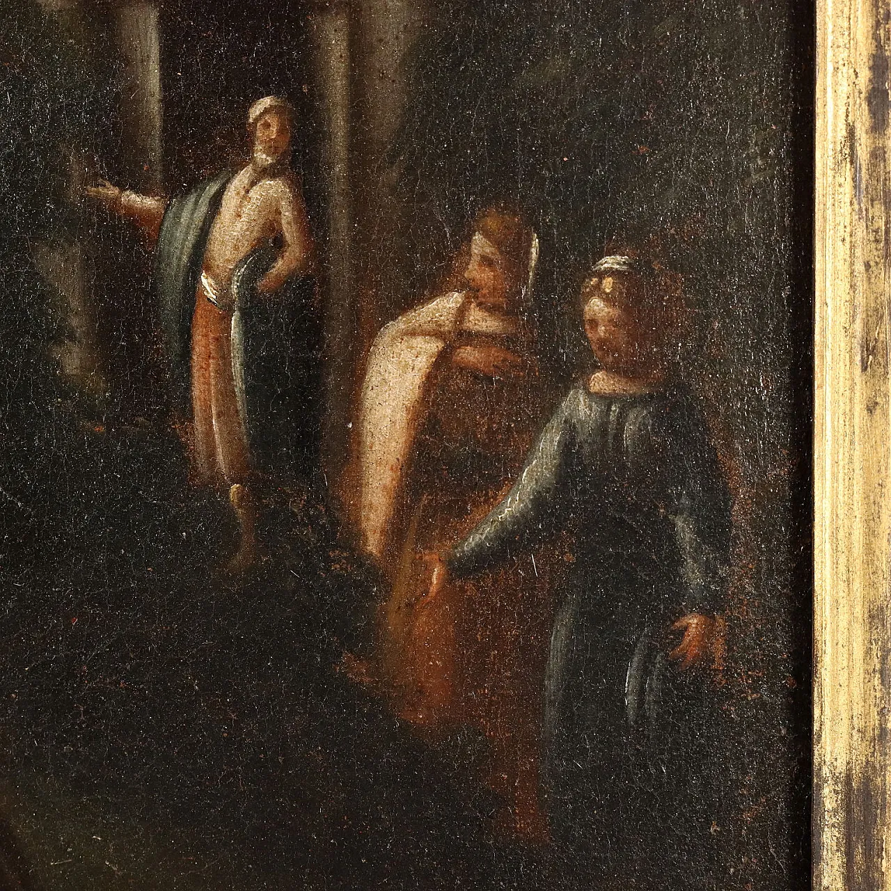 Biblical scene, oil painting on canvas, 19th century 9
