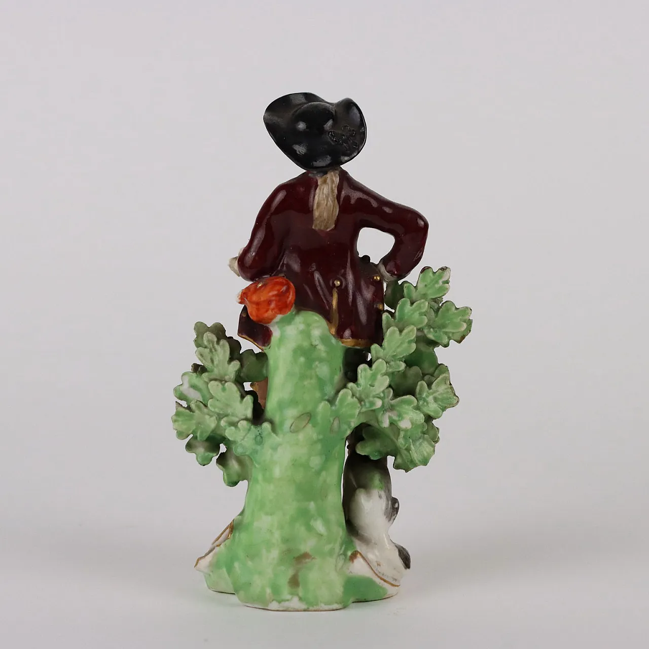 Coppia di statuine in porcellana policroma, '800 7