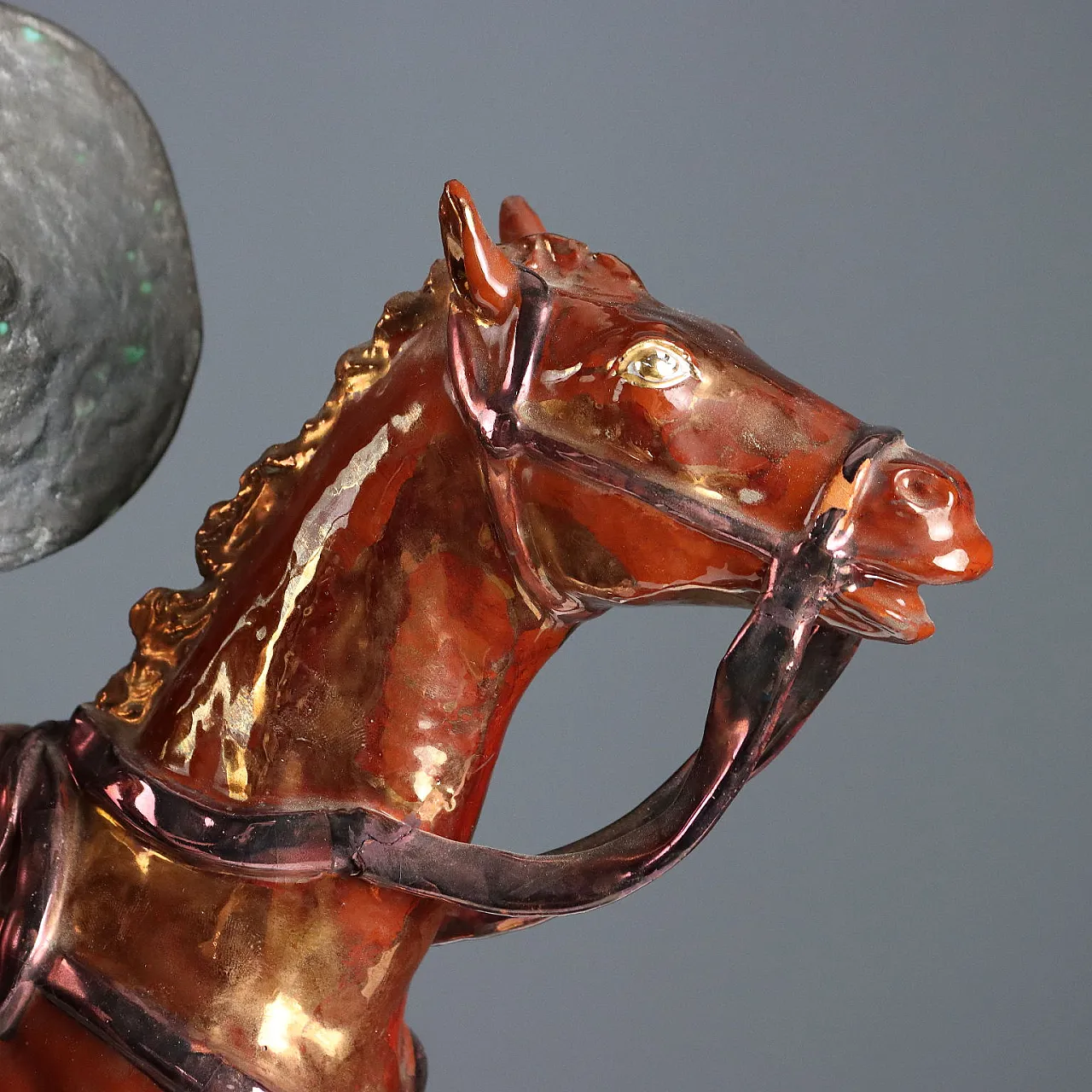 Scultura in terracotta invetriata di Don Chisciotte e Sancho Panza di Trevir 5