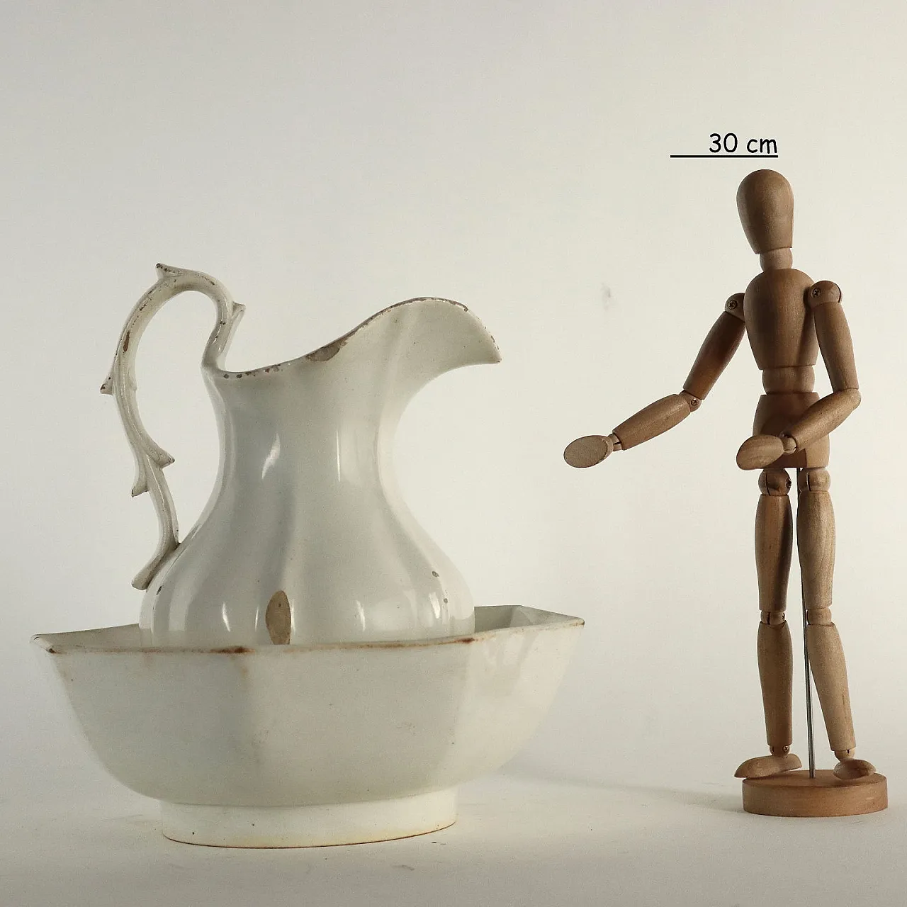 Brocca con catino in terraglia di Società Ceramiche Richard, prima metà '800 2