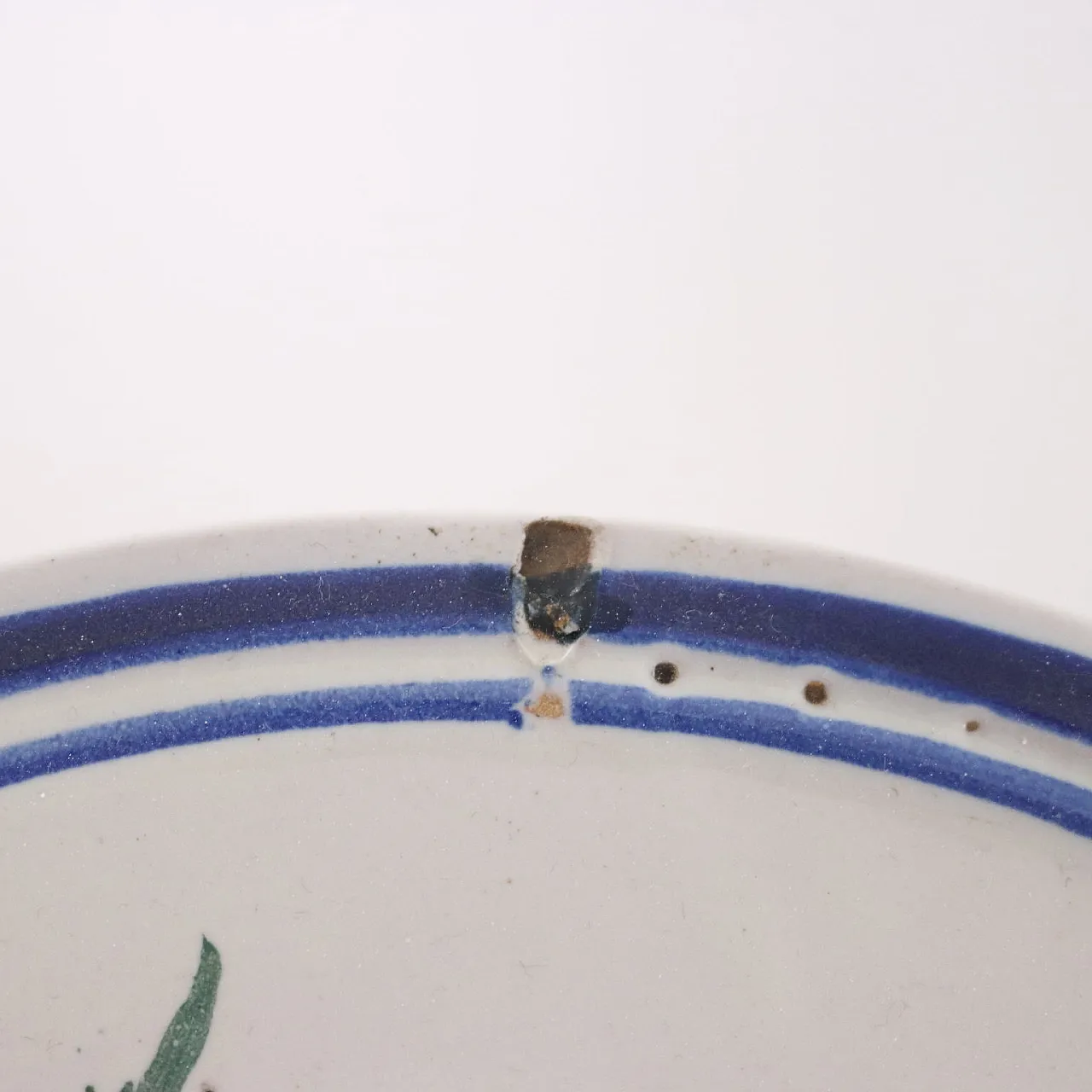 Zuppiera in maiolica decorata con fiori policromi di Castelli, '800 6